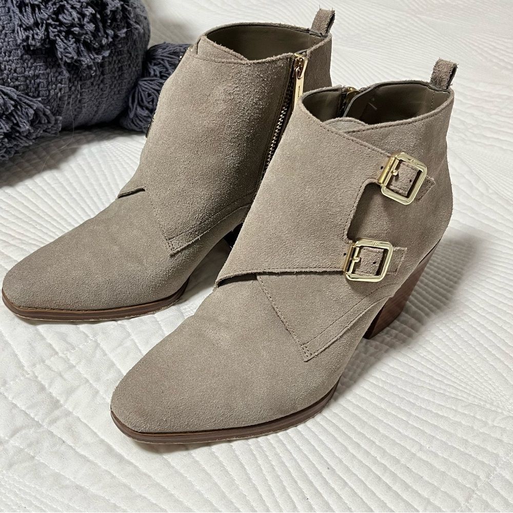 Michael Kors Gray Suede Loni Ankle Booties (7)